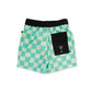 Hello Stranger Kermit Board Short Green Check