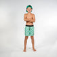 Hello Stranger Kermit Board Short Green Check