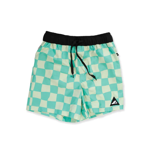 Hello Stranger Kermit Board Short Green Check