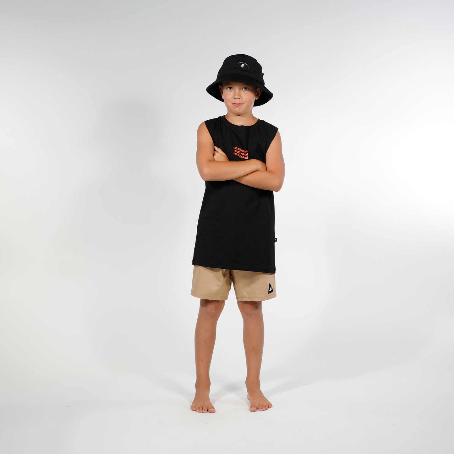 Hello Stranger Bucket Hat Black
