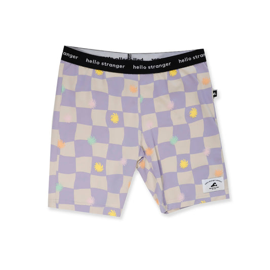 Hello Stranger Bike Tights Purple Check