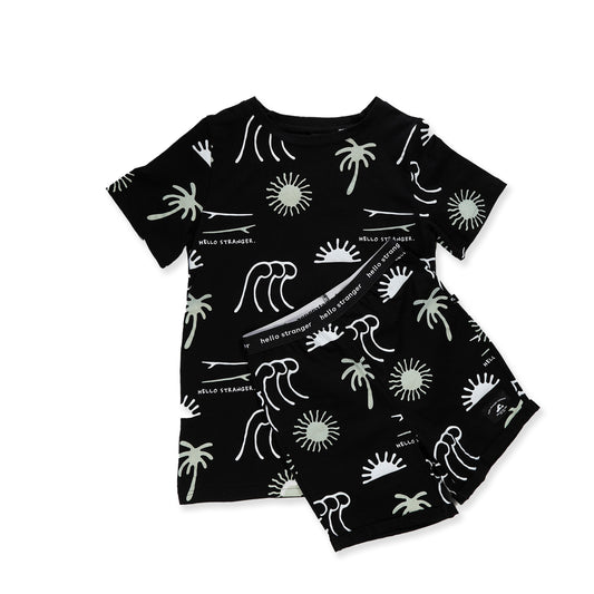 Hello Stranger Summer PJ's Black Wave