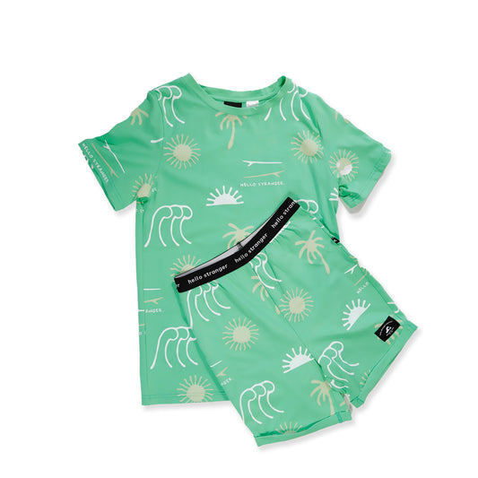 Hello Stranger Summer PJ's Green