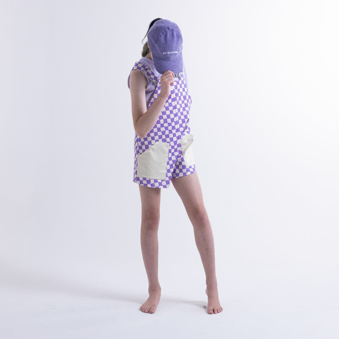 Hello Stranger Overalls Oat Purple