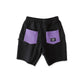 Hello Stranger Walk Short Black Purple