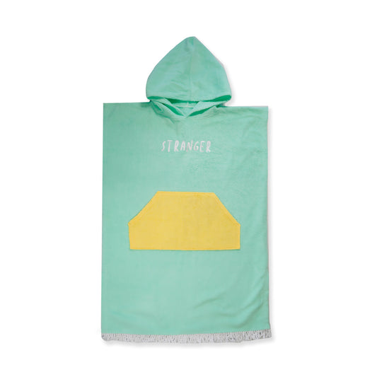 Hello Stranger Poncho Towel Mint Yellow