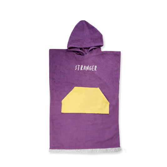 Hello Stranger Poncho Towel Purple Yellow