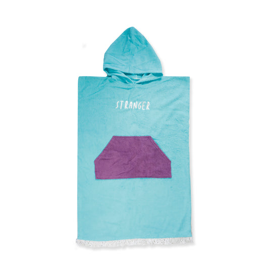 Hello Stranger Poncho Towel Turquoise Purple