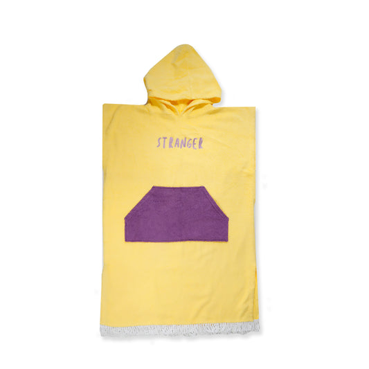 Hello Stranger Poncho Towel Yellow Purple
