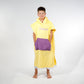 Hello Stranger Poncho Towel Yellow Purple