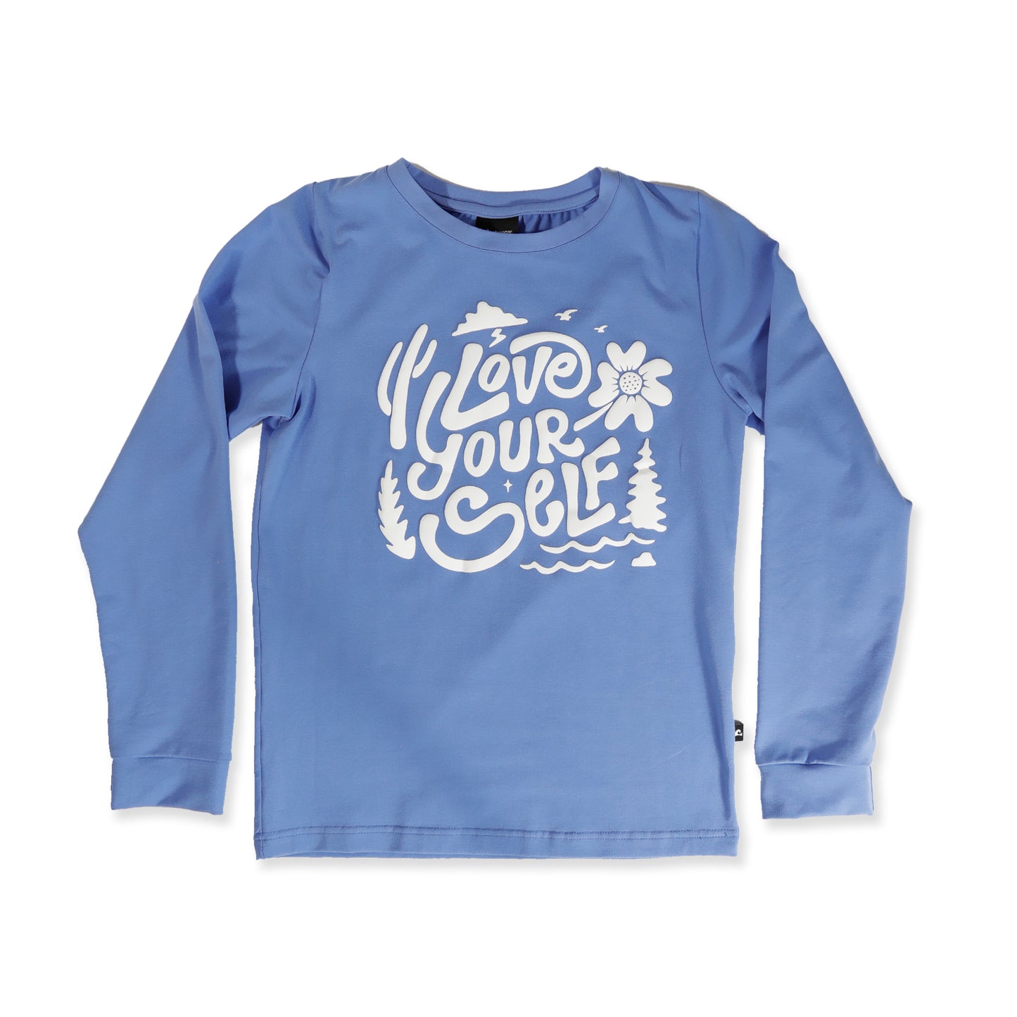 Hello Stranger Girls Long Sleeve Tee Blueberry