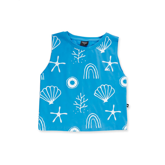 Hello Stranger Sea Shell Tank Blue
