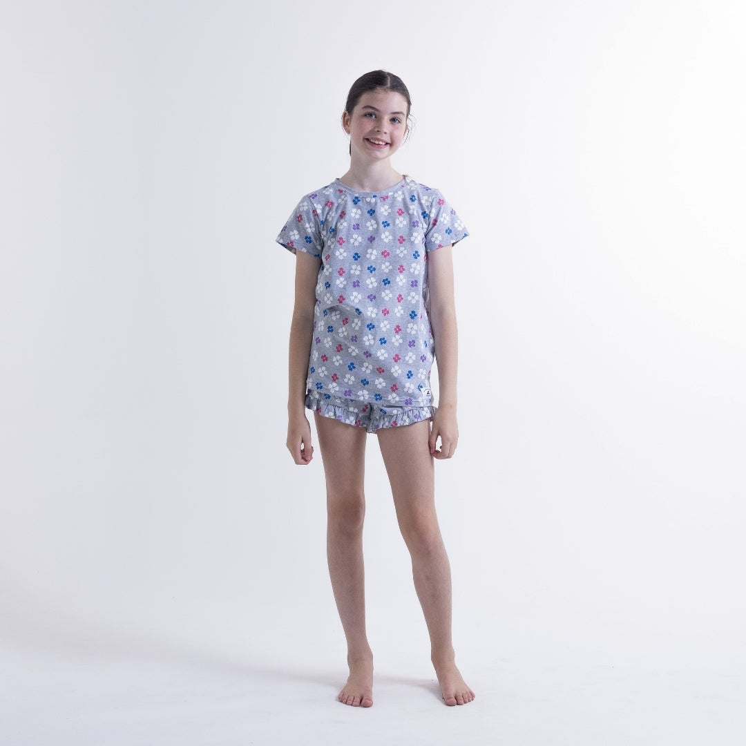 Hello Stranger Summer PJs White Marle Floral