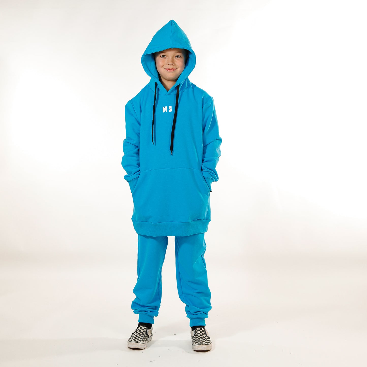 Hello Stranger Pocket Hood Bright Blue