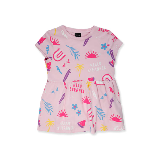 Hello Stranger Daze Short Sleeve Tee Pink