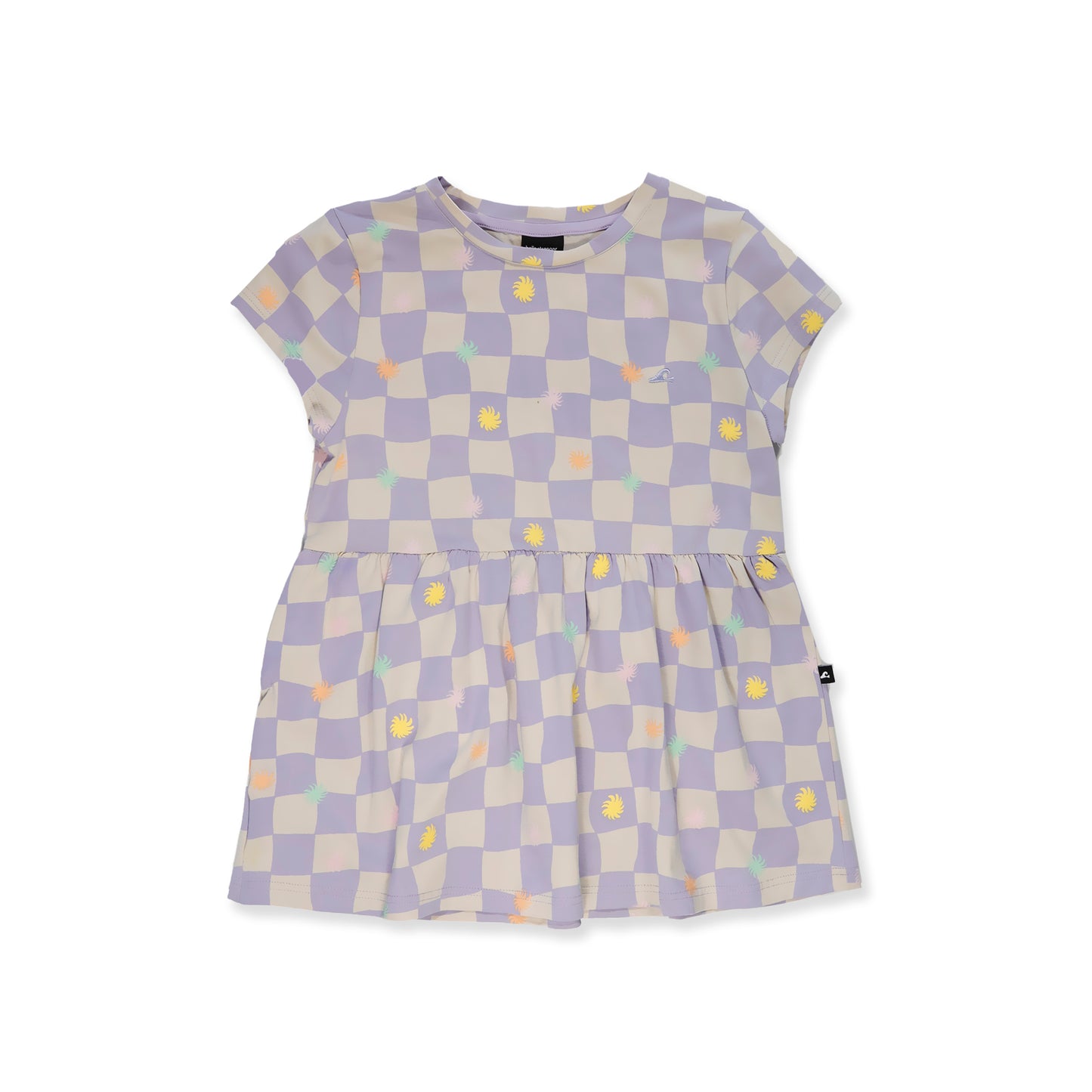 Hello Stranger Daze Short Sleeve Tee Purple Check