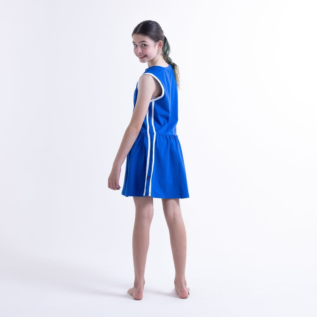 Hello Stranger Vacay Dress Blue