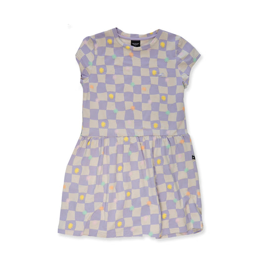 Hello Stranger Palma Dress Purple Check