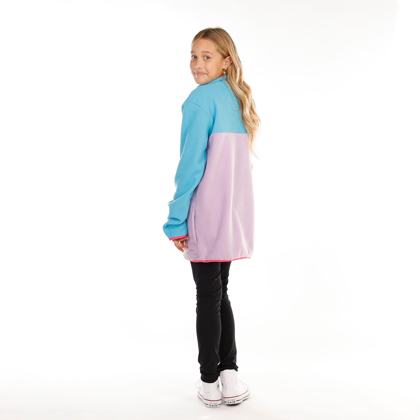 Hello Stranger Adventure Fleece Turquoise Purple