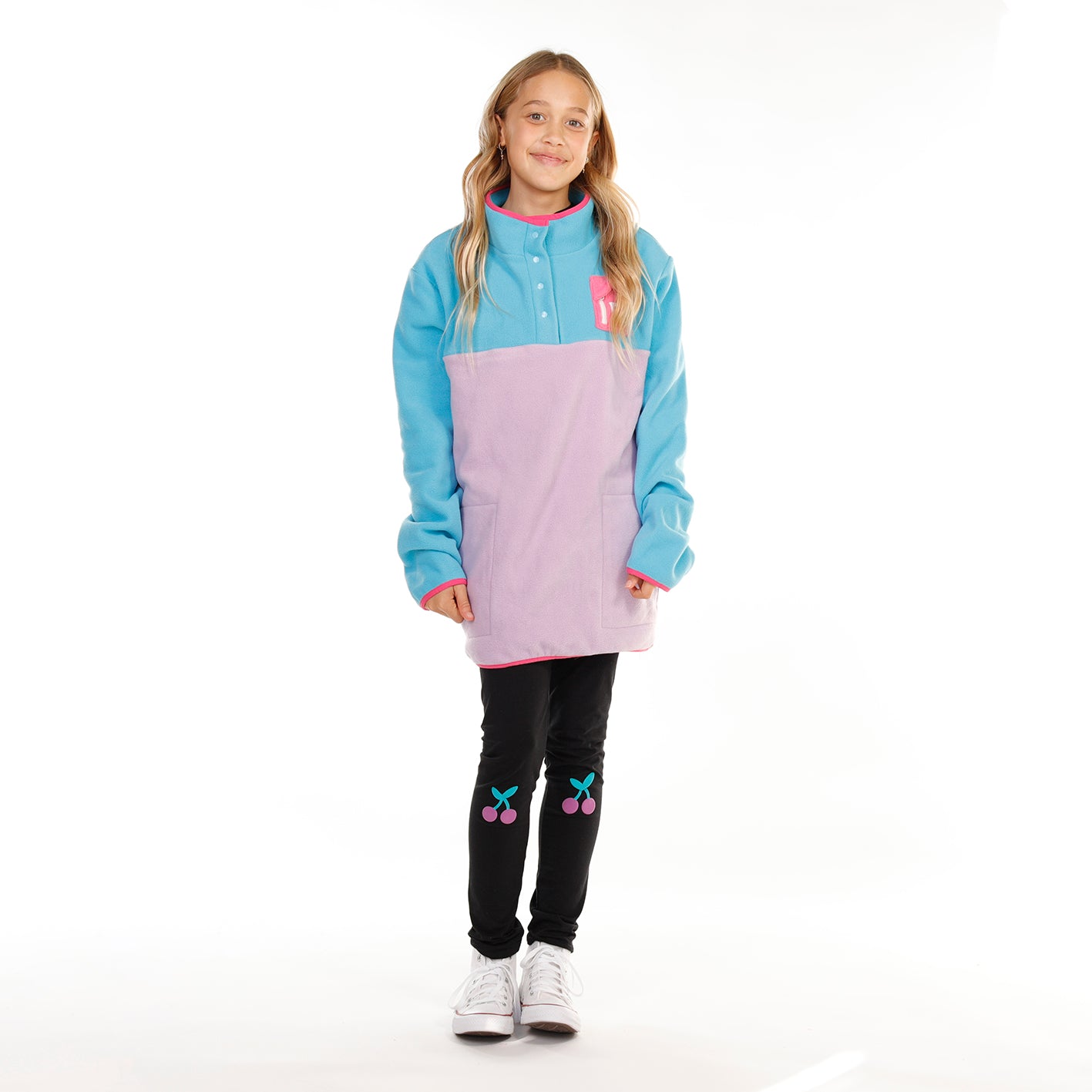 Hello Stranger Adventure Fleece Turquoise Purple