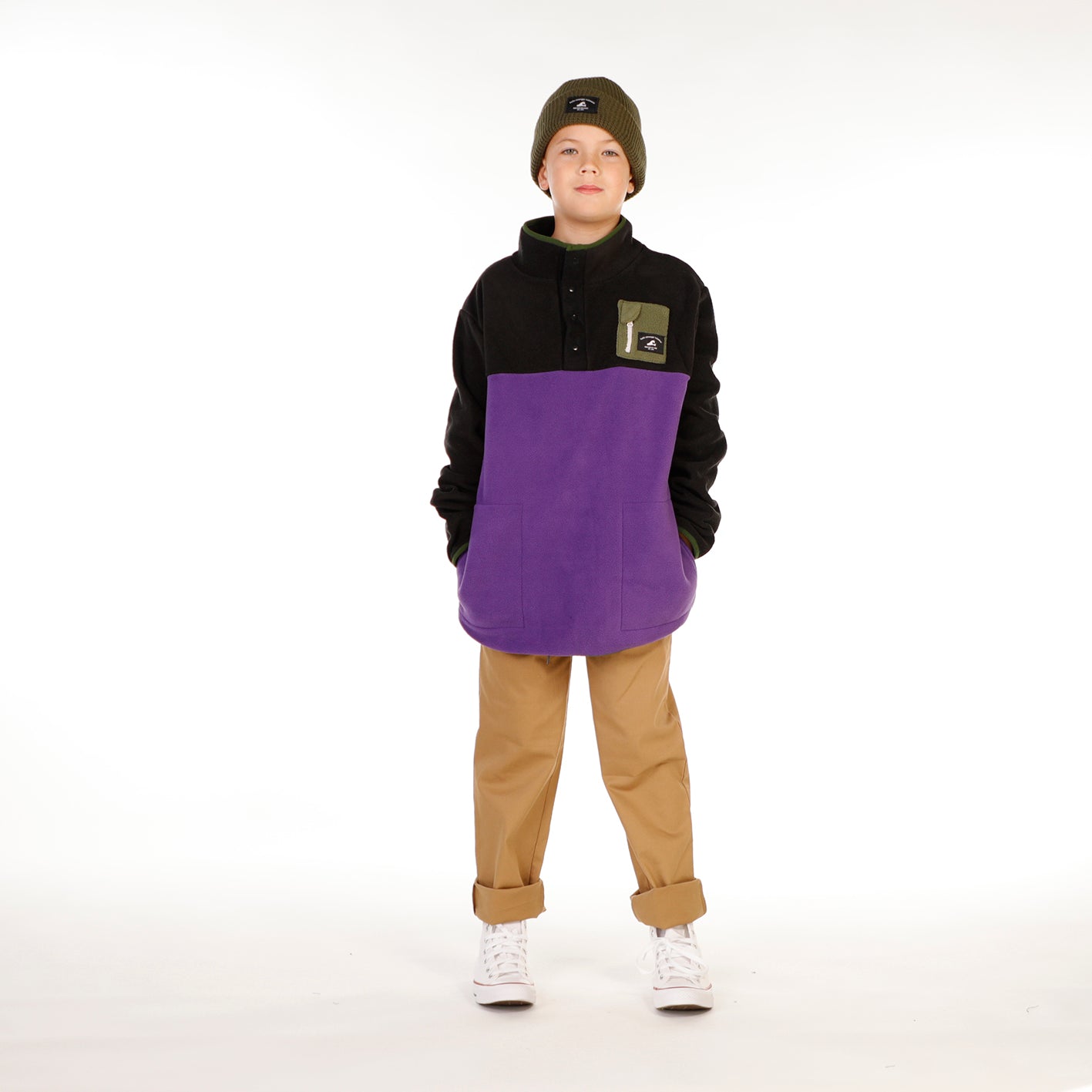 Hello Stranger Adventure Fleece Black Purple