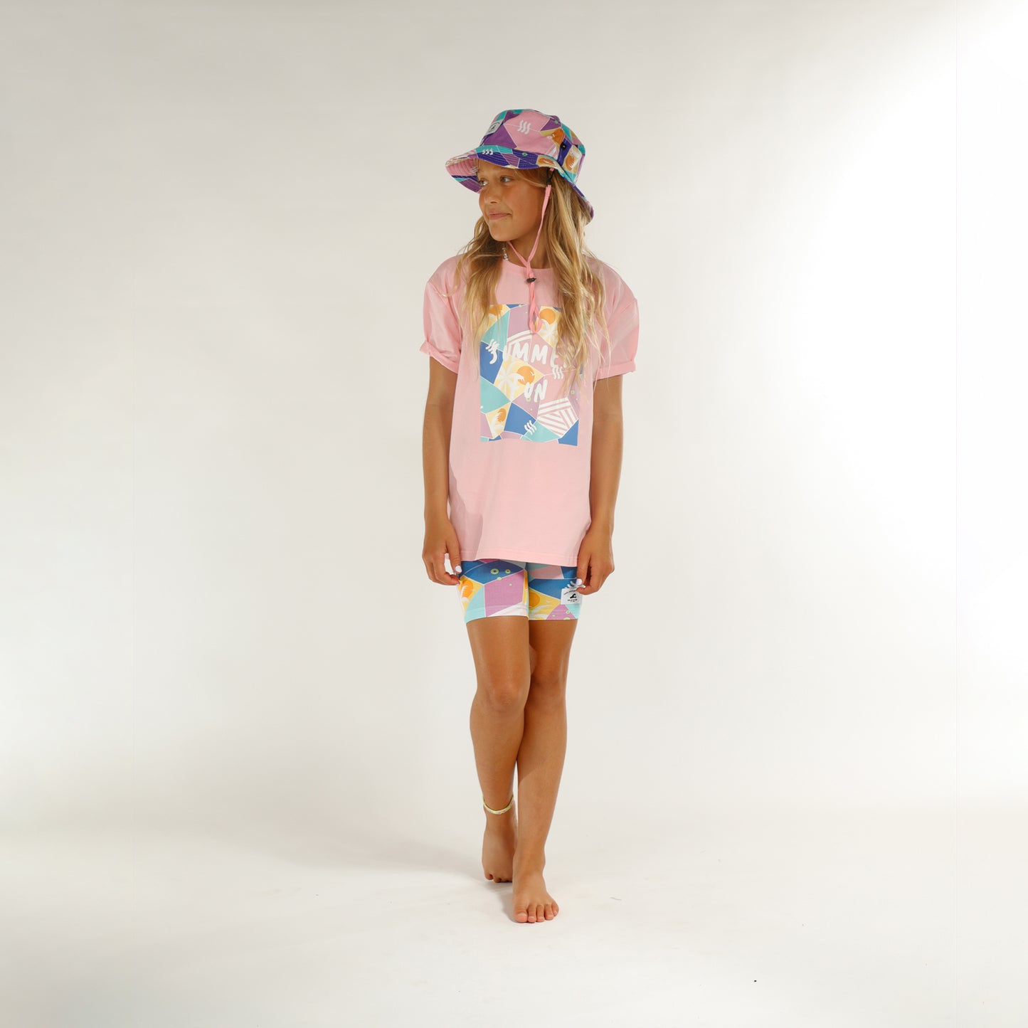 Hello Stranger Summer Fun Bailey Tee Pink