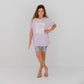 Hello Stranger Holiday Vibes Bailey Short Sleeve Tee Lilac