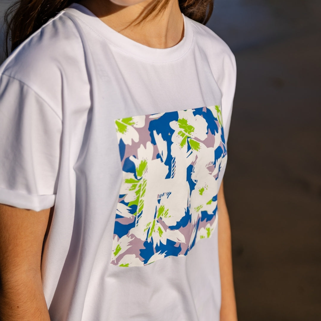 Hello Stranger Island Vibes Bailey Short Sleeve Tee White