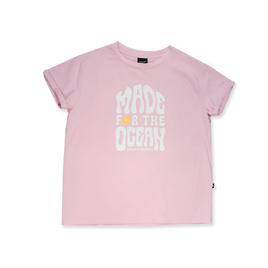 Hello Stranger Made For The Ocean Bailey Short Sleeve Tee Pink