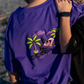 Hello Stranger Good Vibes Box Short Sleeve Tee Purple