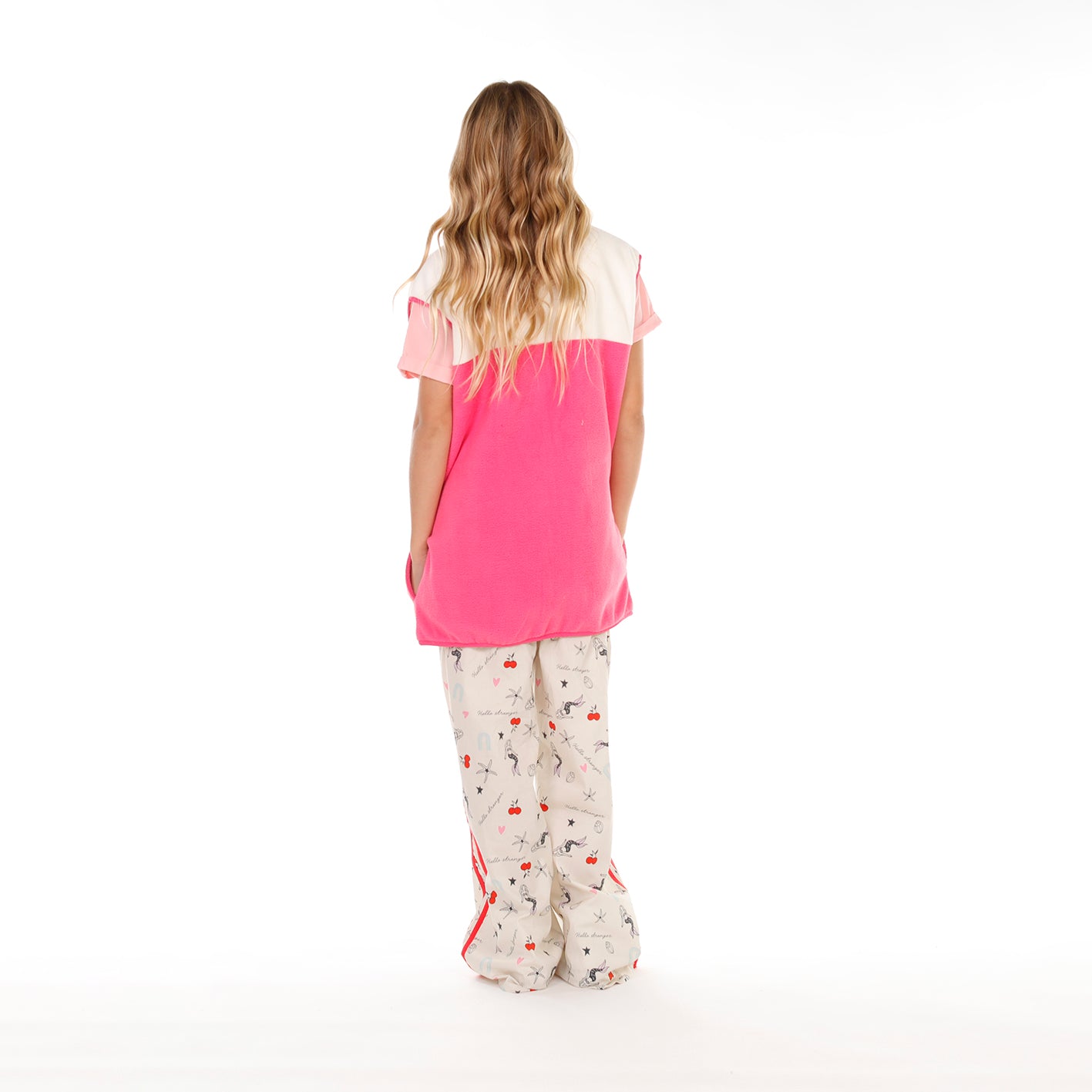 Hello Stranger Everything Vest Cream Pink