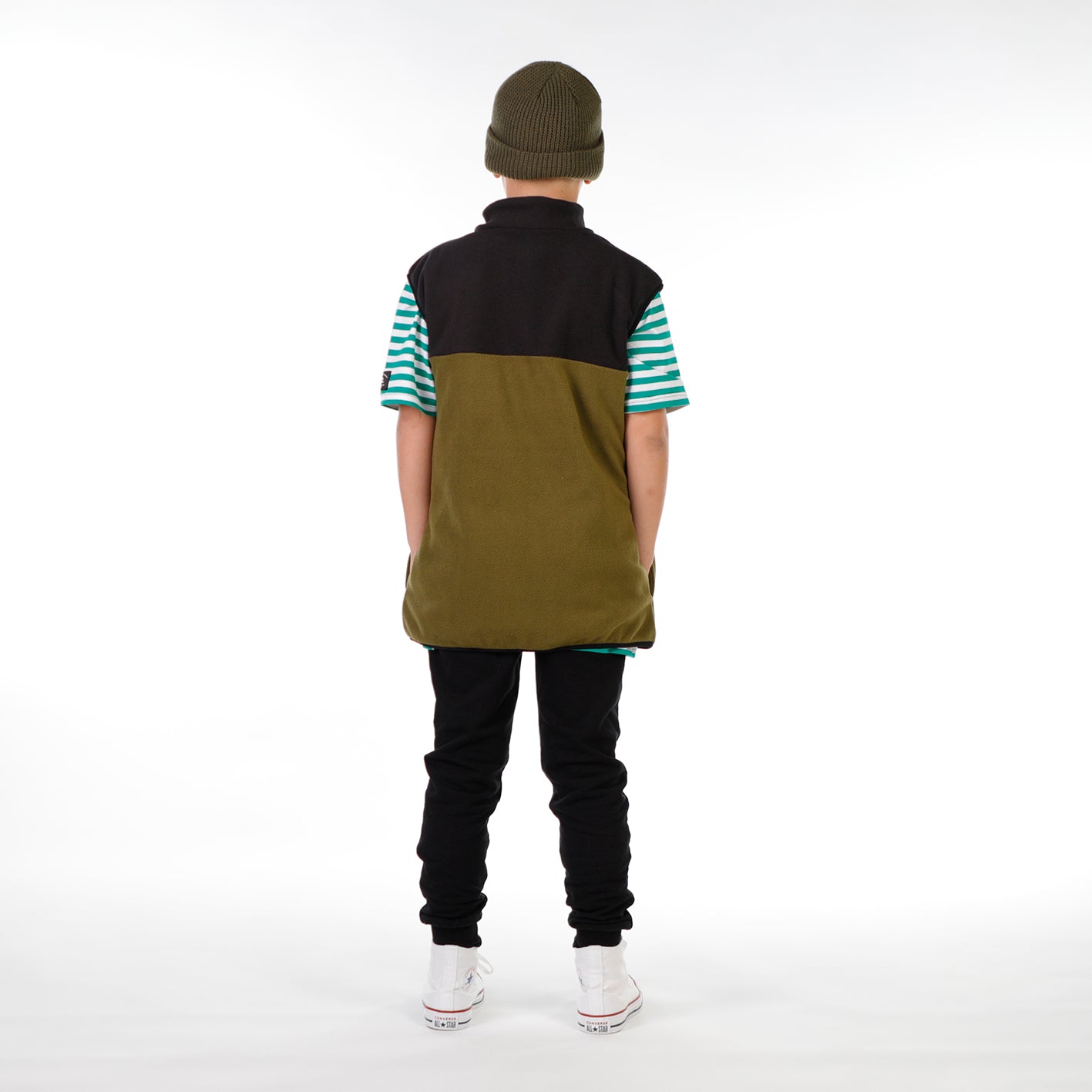 Hello Stranger Everything Vest Black Khaki