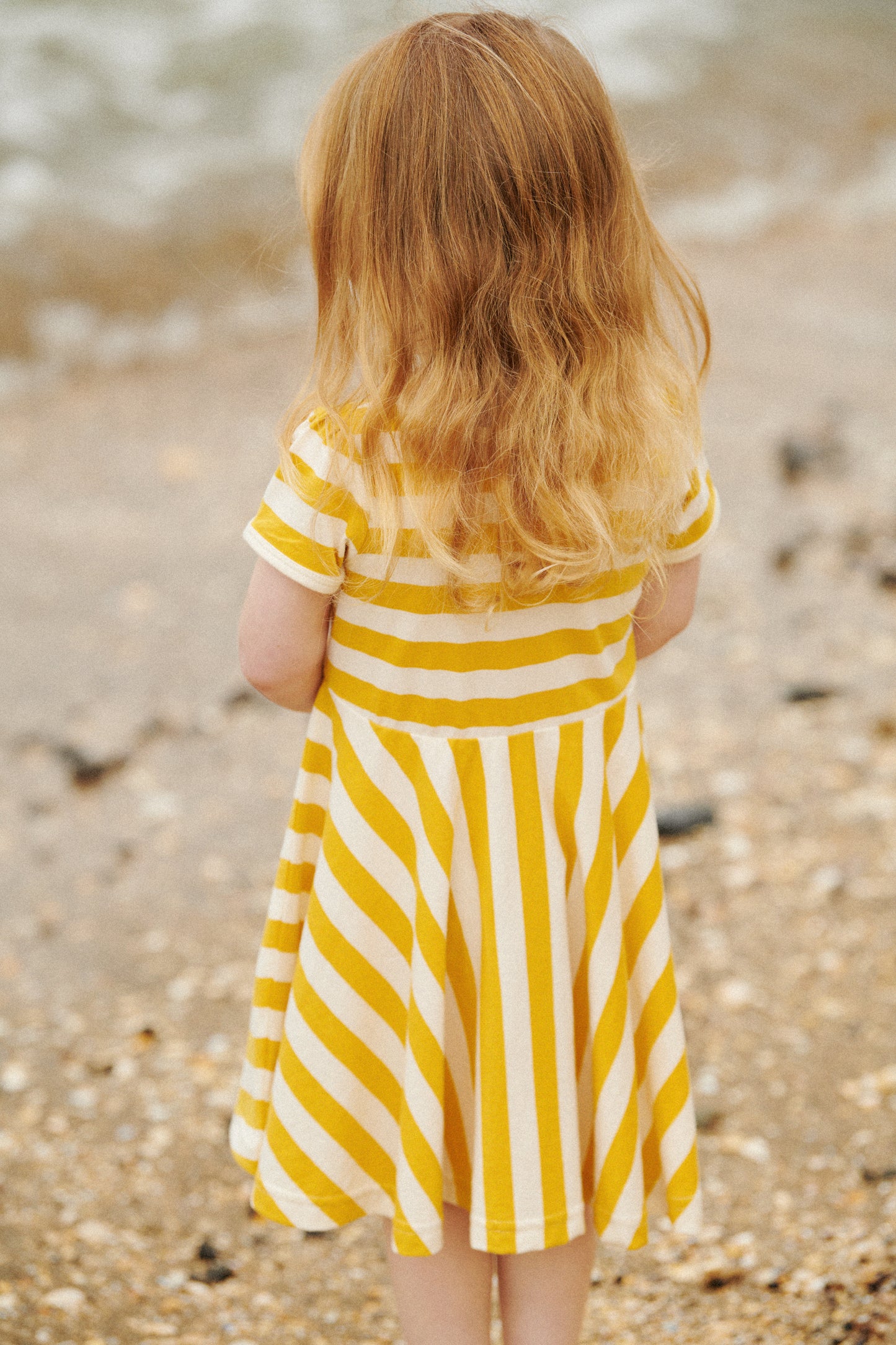 Nature Baby Seaside Dress Golden Sea Stripe