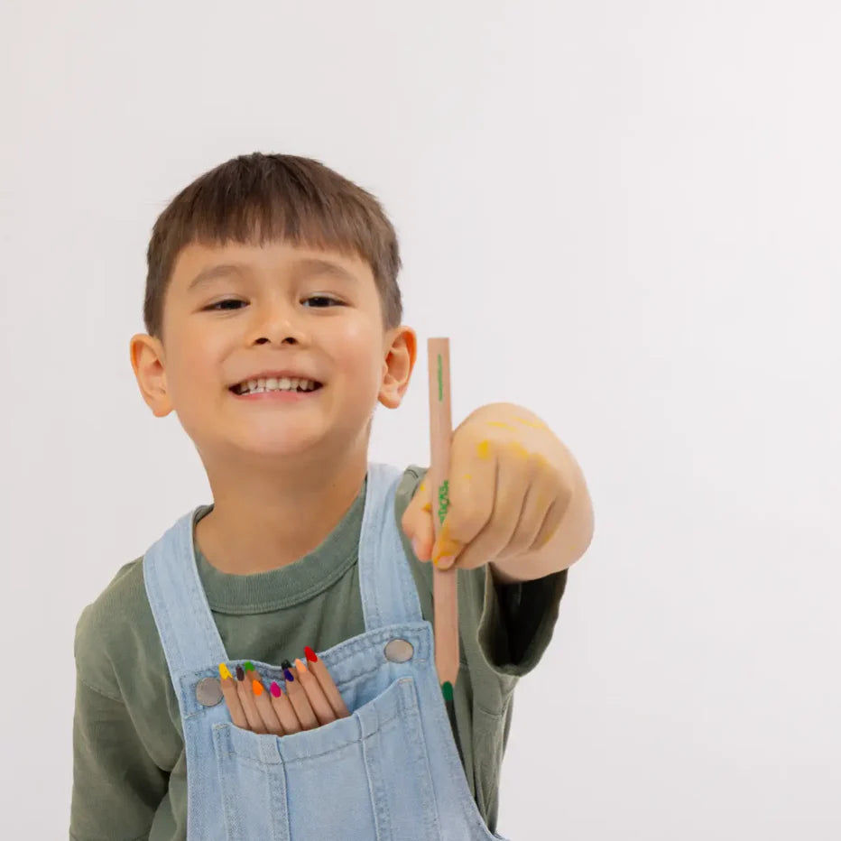 Honeysticks 3-in-1 Beeswax Pencils Jumbo Triangles 10 Pack