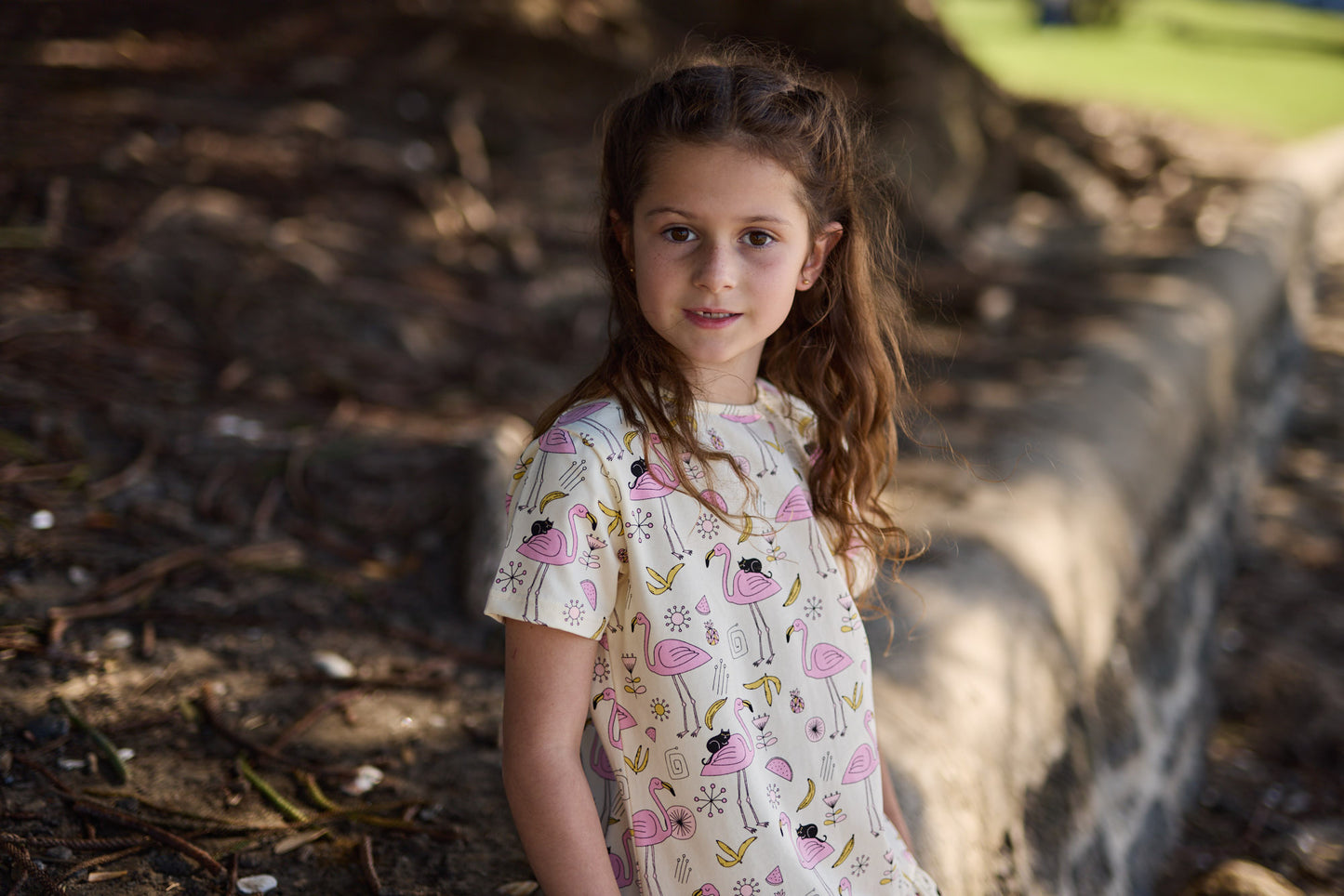 Radicool Flamingoes Tee Buttercream