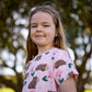 Kissed By Radicool Kids Floral Capybaras Short Sleeve Tee