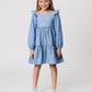 Radicool Ruffle Chambray Dress