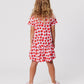 Radicool Strawberry Crush Frill Dress