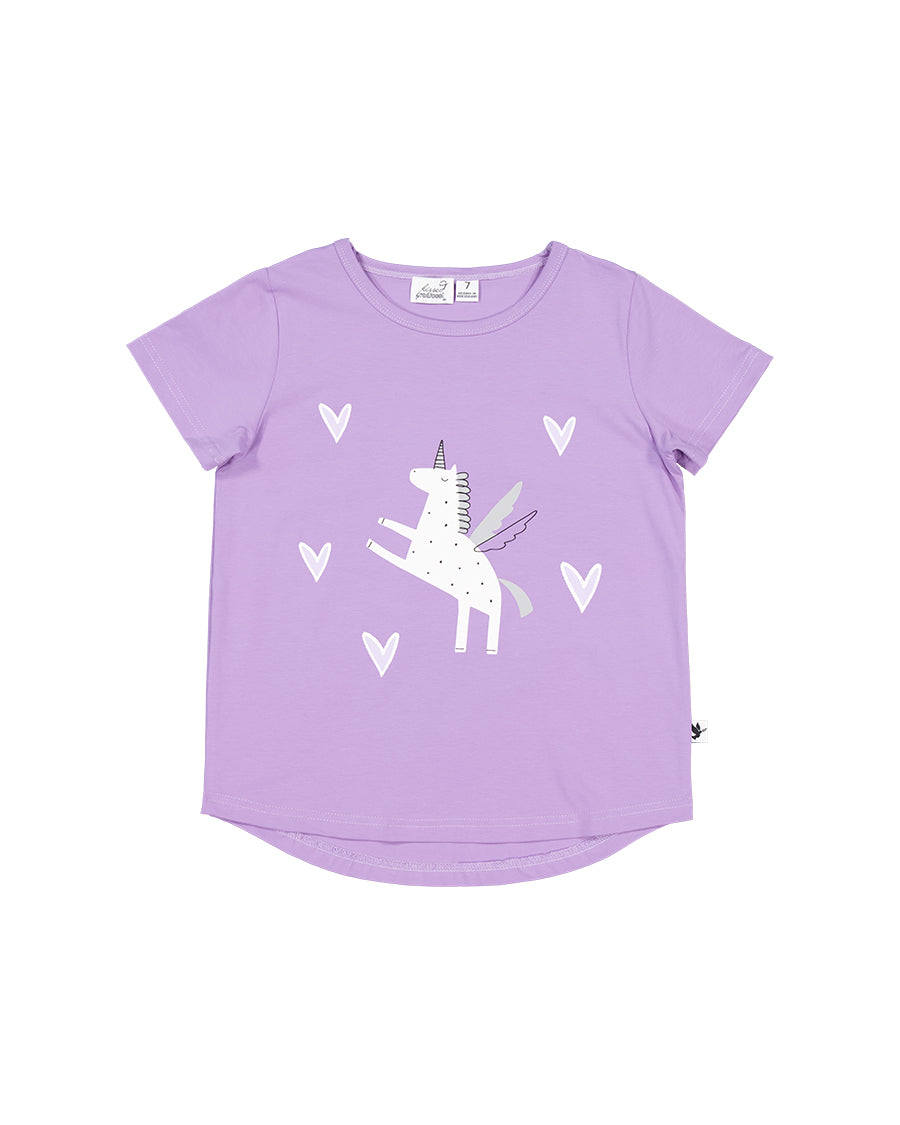 Kissed By Radicool Kids Unicorn Love Short Sleeve Tee
