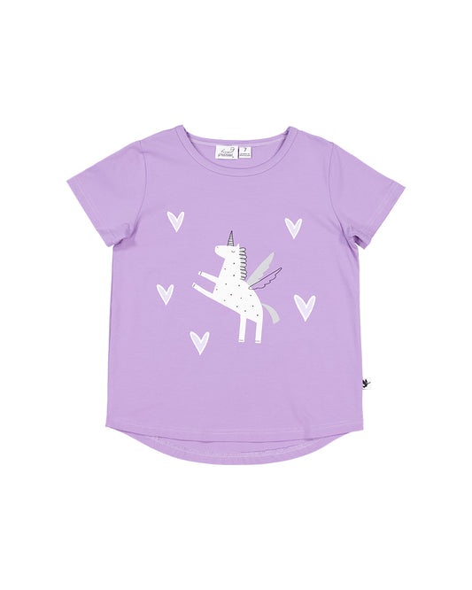 Kissed By Radicool Kids Unicorn Love Short Sleeve Tee