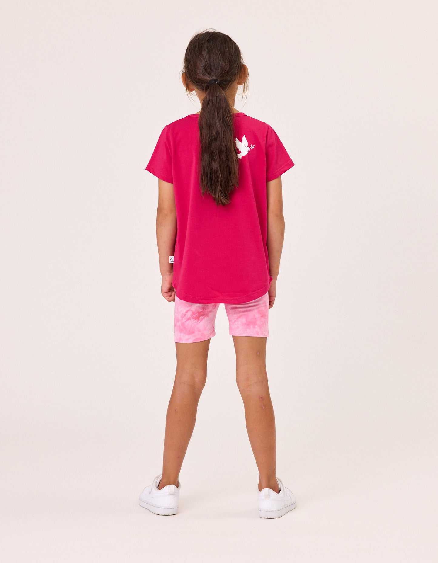 Kissed By Radicool Kids Bike Short in Tie-Dye Pink