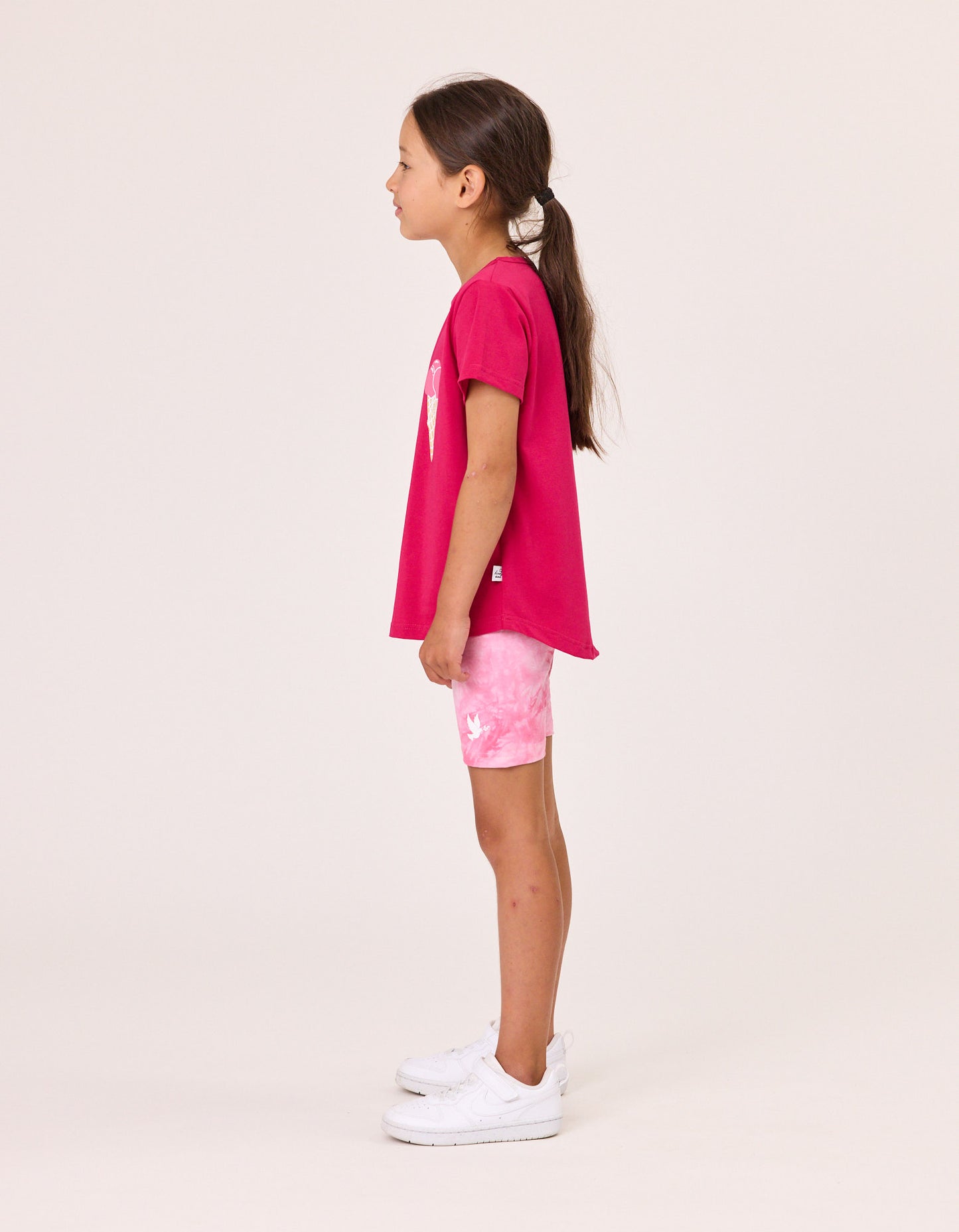 Kissed By Radicool Kids Bike Short in Tie-Dye Pink
