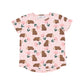 Kissed By Radicool Kids Floral Capybaras Short Sleeve Tee