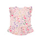 Kissed By Radicool Kids Wild Flowers Frill Short Sleeve Tee