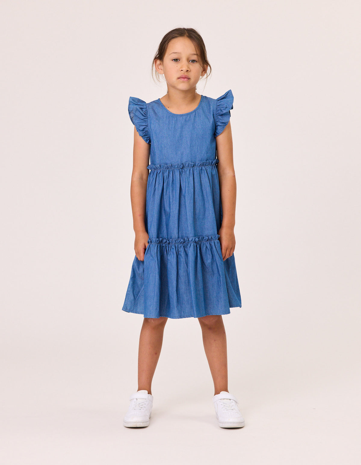 Kissed By Radicool Kids Jasmine Dress in Chambray