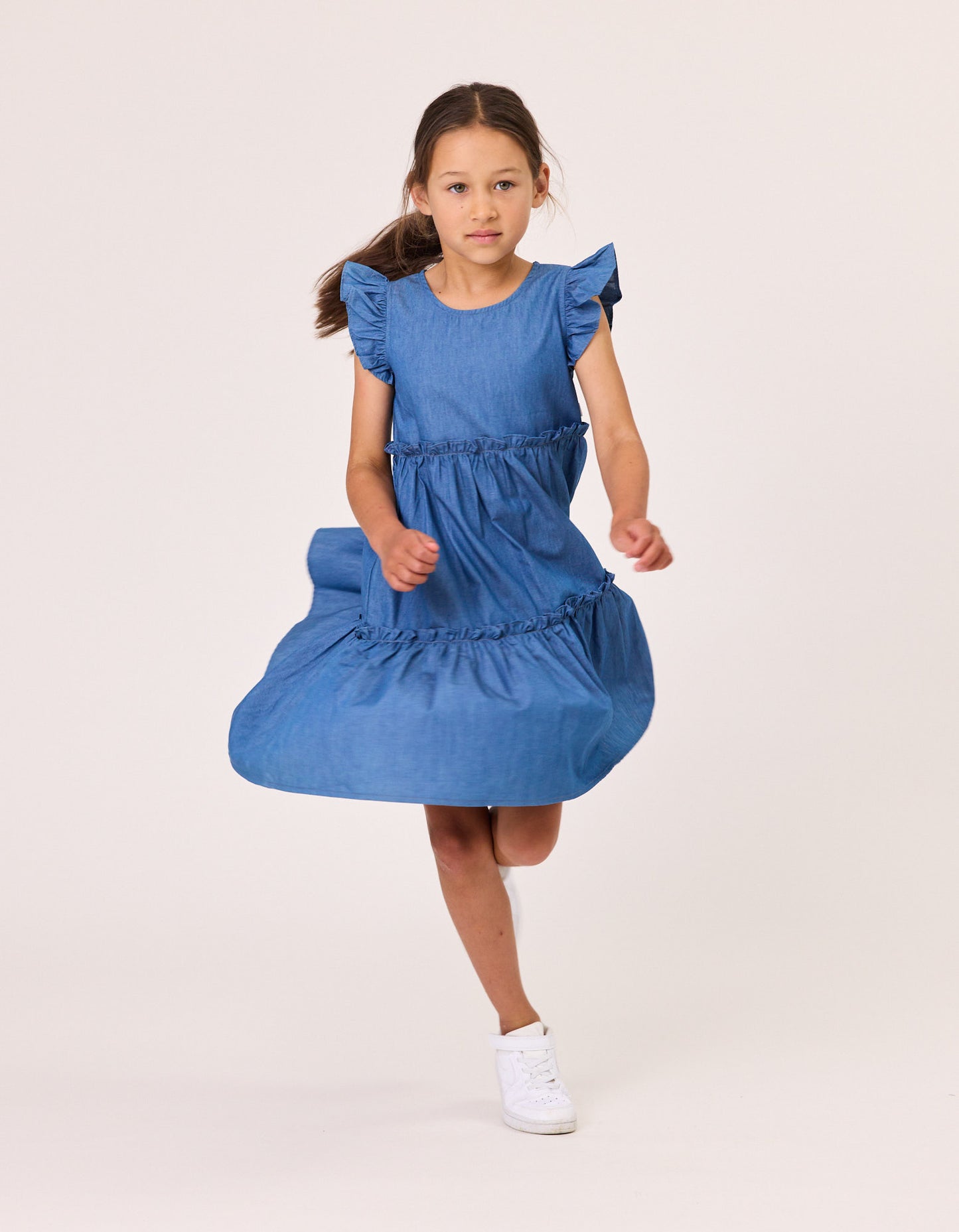 Kissed By Radicool Kids Jasmine Dress in Chambray