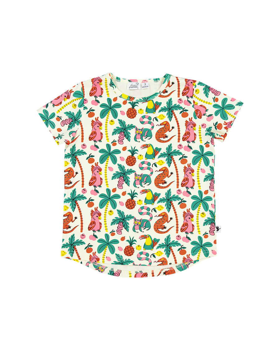 Kissed by Radicool Tropical Jungle Short Sleeve Tee