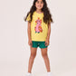 Kissed by Radicool Parrot Stripe Short Sleeve Tee