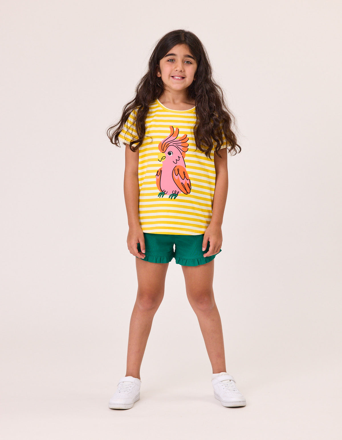 Kissed by Radicool Parrot Stripe Short Sleeve Tee