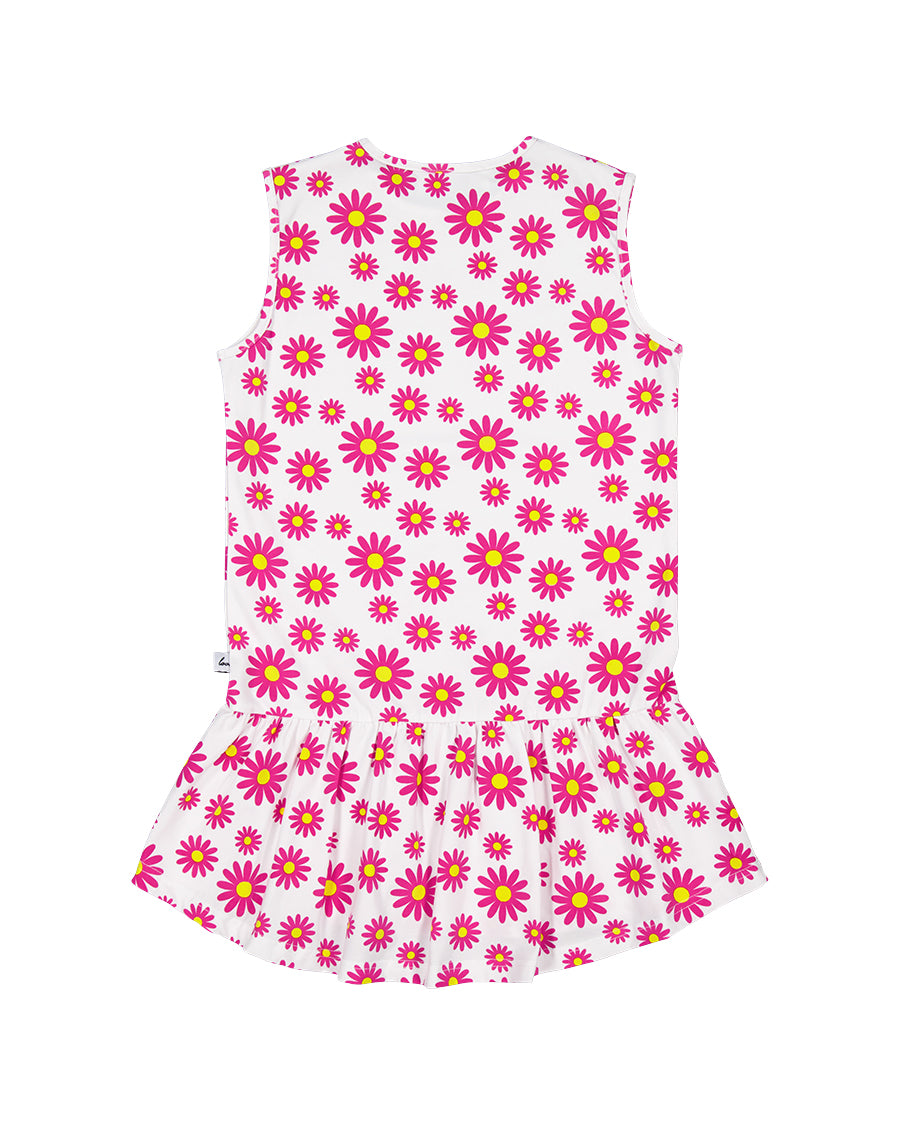 Kissed by Radicool Daisies Sleeveless Frill Dress